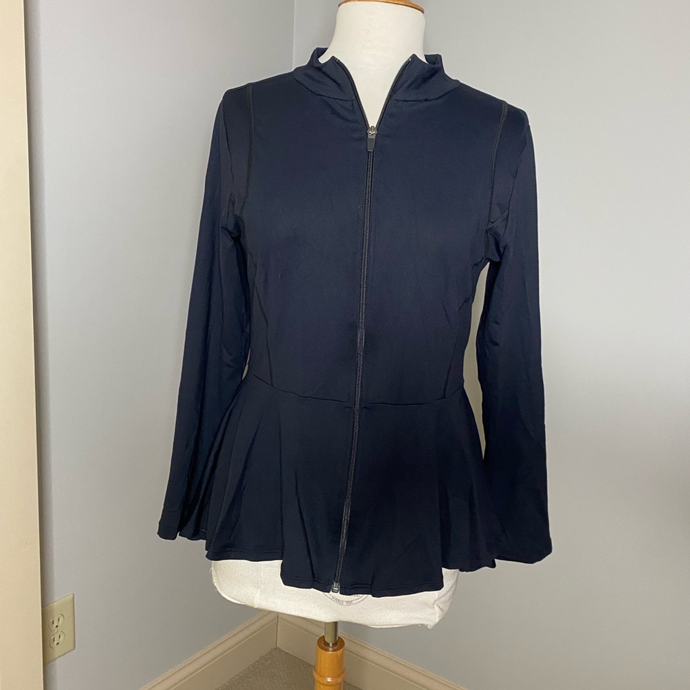 Peplum athletic jacket